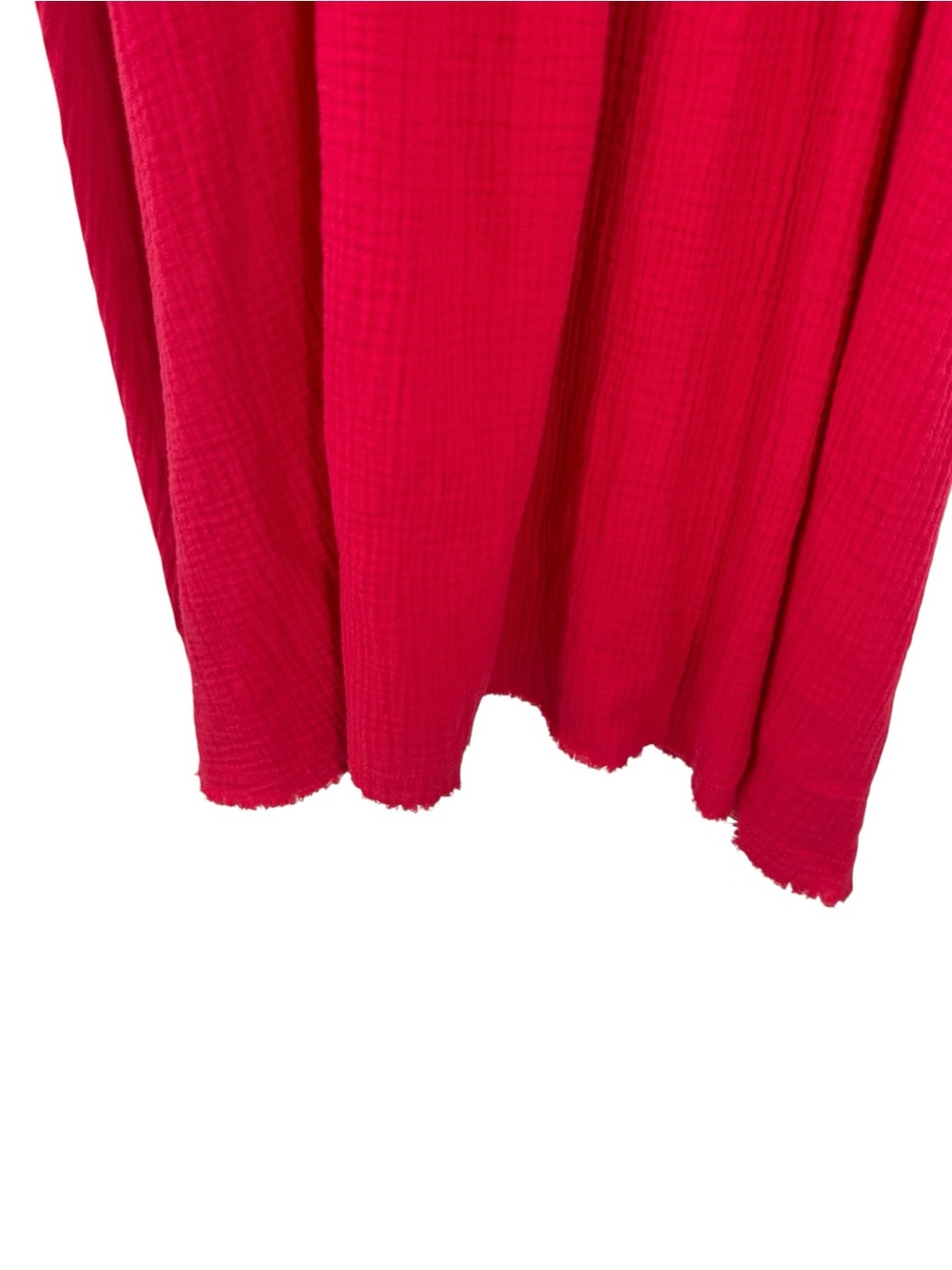 Natural Life Tricia Pink Red Cotton Gauze Midi Dress Colorblock Fairy Boho Med - Picture 4 of 12